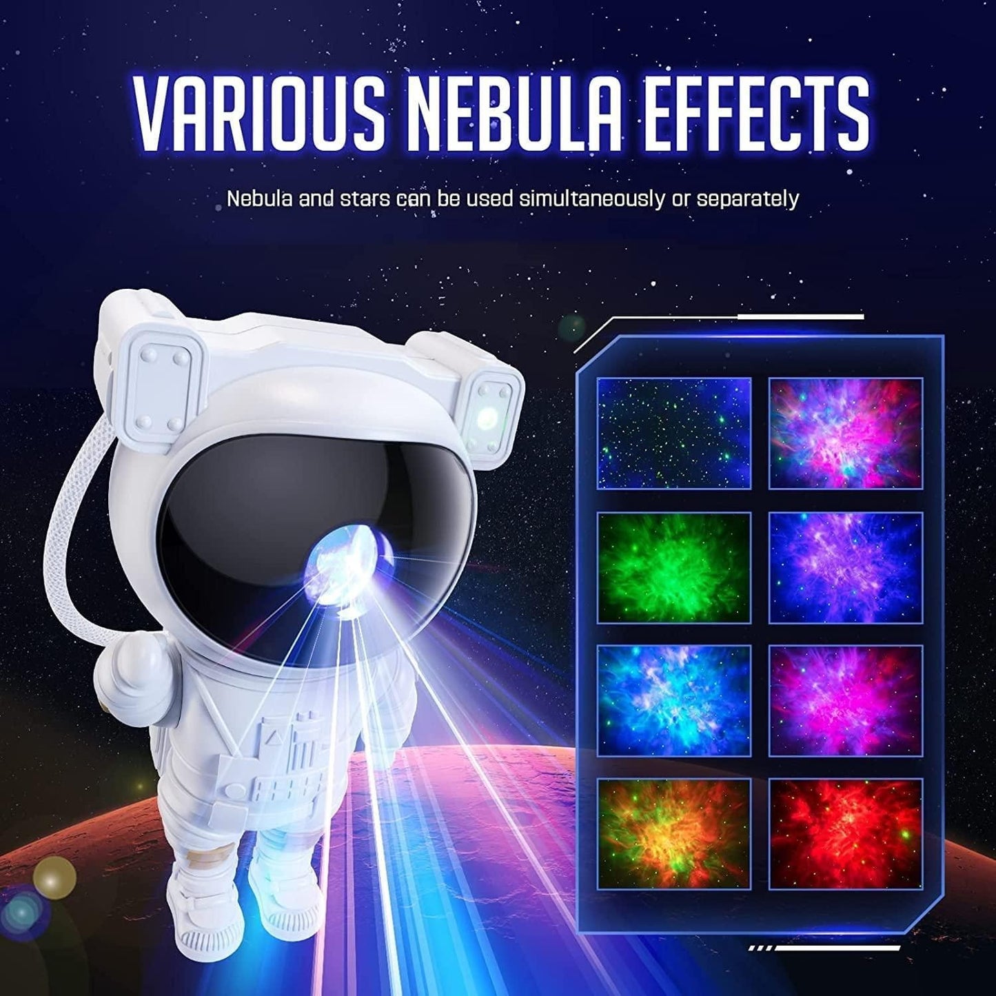 Astronaut Galaxy Projector by Tresso - 360 Magnetic Head Rotation, Remote Control